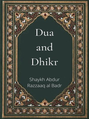 cover image of Dua and Dhikr